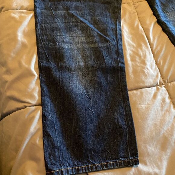 44 X 30 Mens Denim Blue Jeans Slightly Distressed NWT Never Worn - Picture 5 of 16